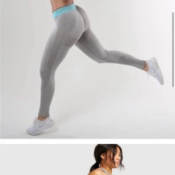 GYMSHARK Grey Flex Leggings - Picture 2 of 5